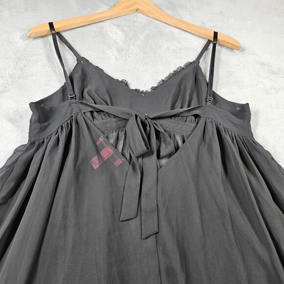 Betsey Johnson Intimates Babydoll Women M Chemise Lingerie Bows Sheer Whimsigoth - Picture 9 of 12